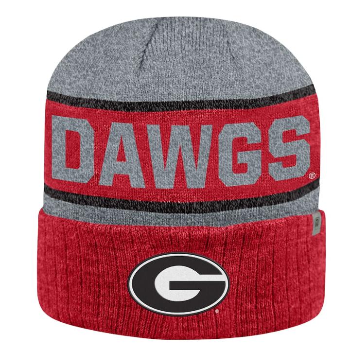 Adult Top Of The World Georgia Bulldogs Below Zero Ii Beanie, Adult Unisex, Med Red