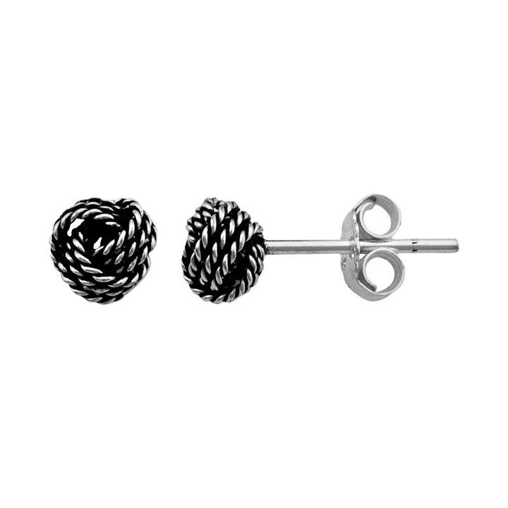 Itsy Bitsy Sterling Silver Knot Stud Earrings, Women's