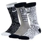 Boys Nike 3-pack Crew Socks, Size: 6-7, Clrs