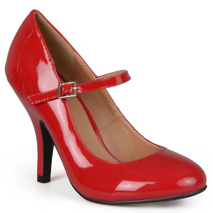 Journee Collection Leslie Women's High Heel Mary Janes, Girl's, Size: 7 Wide, Red