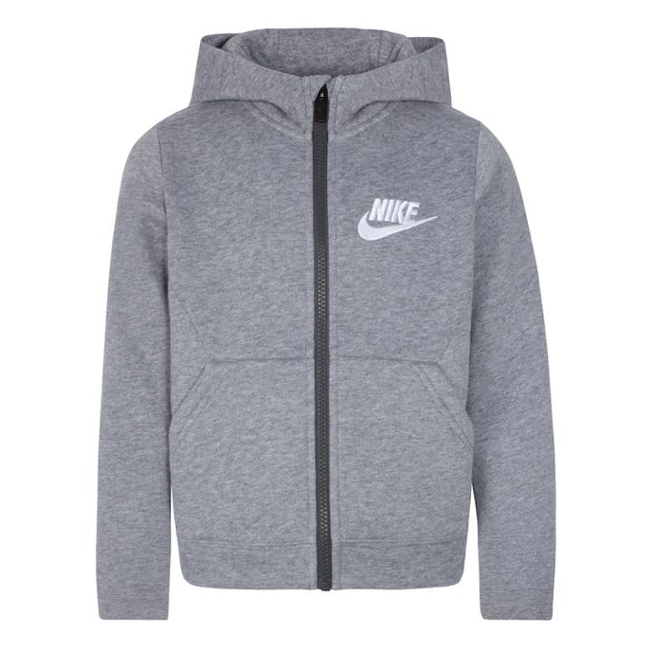 Boys 4-7 Nike Club Fleece Zip Hoodie, Size: 4, Silver