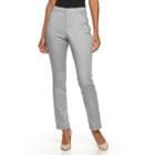 Women's Gloria Vanderbilt Anita Sateen Straight-leg Pants, Size: 12 Avg/reg, Silver
