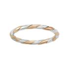 Journee Collection Two Tone Sterling Silver Ring, Women's, Size: 8, Multicolor