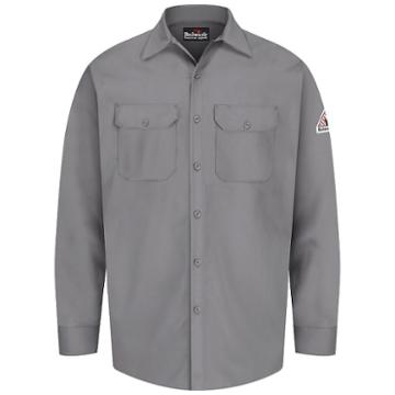 Men's Bulwark Fr Excel Fr Work Shirt, Size: Small, Grey