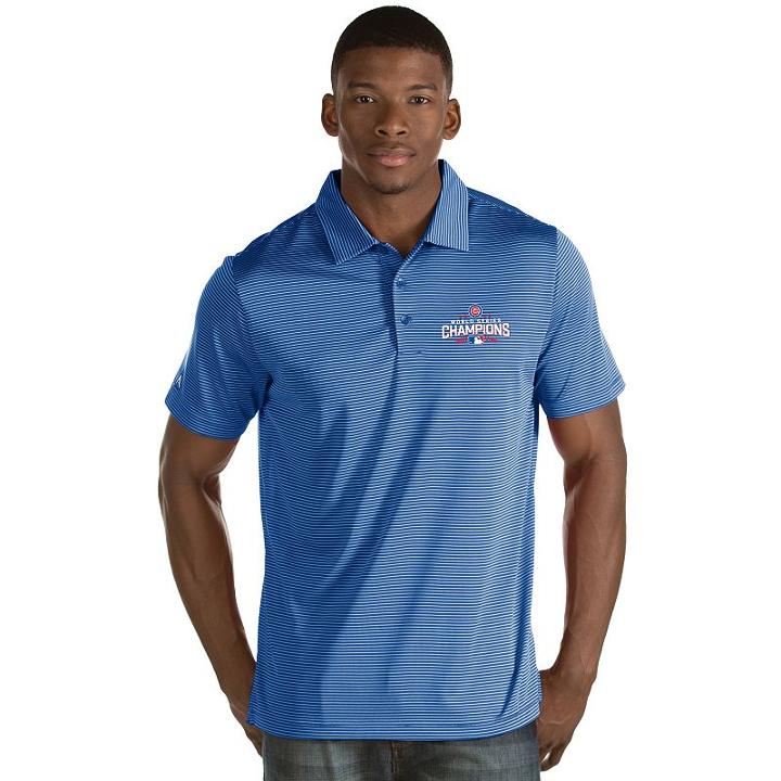 Men's Antigua Chicago Cubs 2016 World Series Champions Quest Polo, Size: Medium, Dark Blue