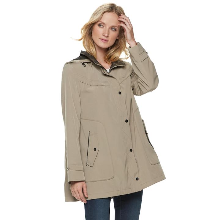 Women's Gallery Button Out A-line Jacket, Size: Xl, Dark Beige