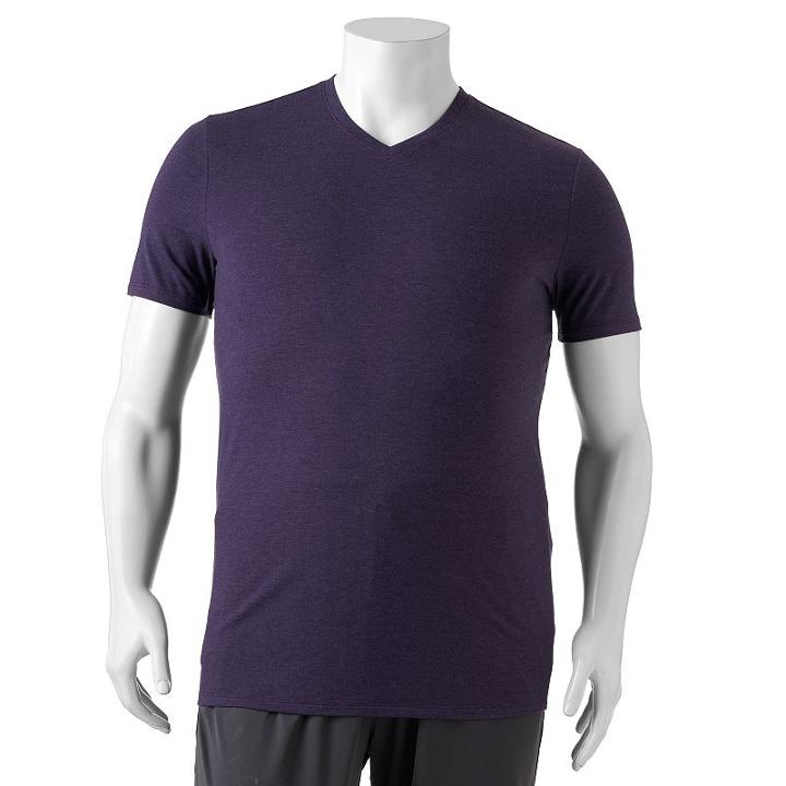 Big & Tall Apt. 9 Core Solid V-neck Tee, Men's, Size: L Tall, Drk Purple