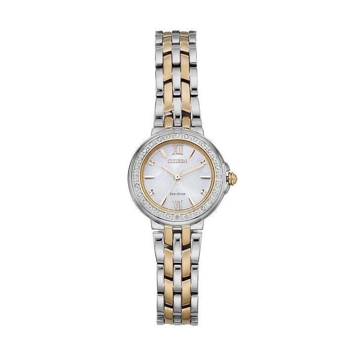 Citizen Eco-drive Women's Diamond Stainless Steel Watch, Multicolor