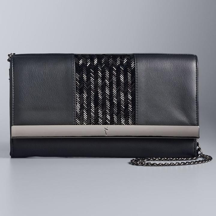 Simply Vera Vera Wang Sequined Clutch, Women's, Grey