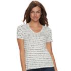 Women's Apt. 9&reg; Essential V-neck Tee, Size: Xxl, Natural