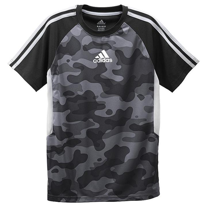 Boys 8-20 Adidas Camo Raglan Tee, Size: Small, Black