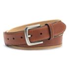 Men's Izod Canvas & Leather Belt, Size: 38, Beig/green (beig/khaki)