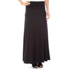 Women's Ab Studio Black Maxi Skirt, Size: Regular