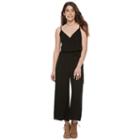 Juniors' Joe B Surplice Culotte Jumpsuit, Girl's, Size: Small, Black