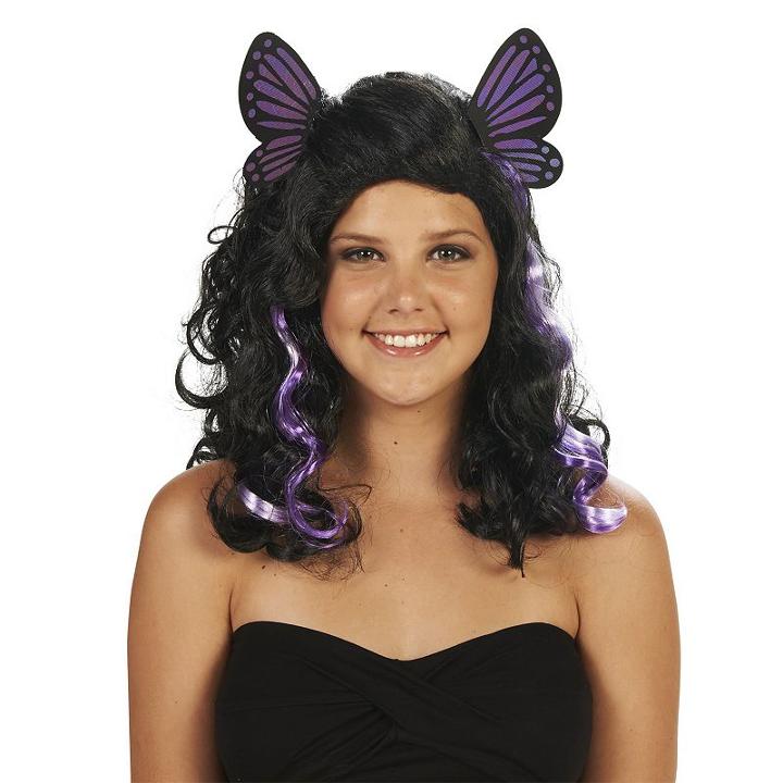 Adult Purple Butterfly Costume Wig, Size: Standard, Multicolor