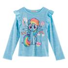 Girls 4-7 My Little Pony: The Movie Rainbow Dash Ponies Forever Ruffle Top, Size: 6, Blue Other