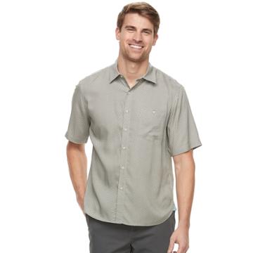 Men's Batik Bay Casual Button-down Shirt, Size: Medium, Green