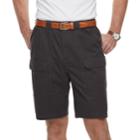 Men's Croft & Barrow&reg; Classic-fit Side-elastic 9.5-inch Cargo Shorts, Size: 33, Dark Grey