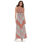 Petite Suite 7 High Neck Maxi Dress, Women's, Size: 10 Petite, Orange