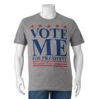 Big & Tall Vote Me For President Tee, Men's, Size: Xxl Tall, Grey
