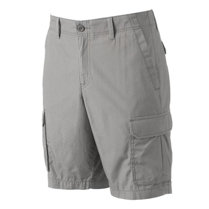 Big & Tall Apt. 9&reg; Modern-fit Solid Poplin Cargo Shorts, Men's, Size: 52, Med Grey