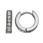 Simply Vera Vera Wang Milgrain Nickel Free Huggie Hoop Earrings, Women's, Silver