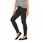 Women's Utopia By Hue Lurex Lace-up Skimmer Leggings, Size: Large, Black