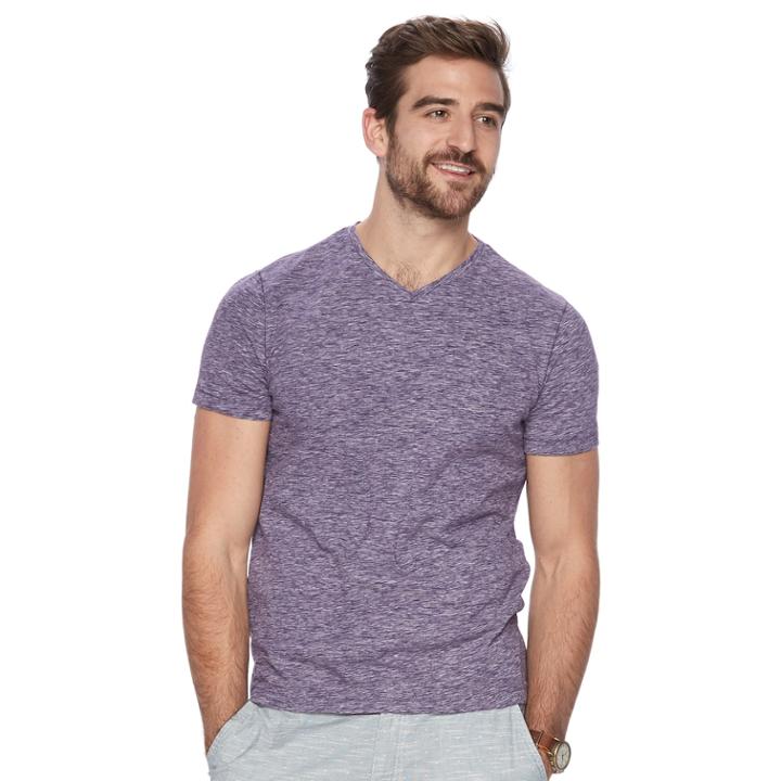 Men's Marc Anthony Slim-fit Shadow-dye Tee, Size: Medium, Drk Purple