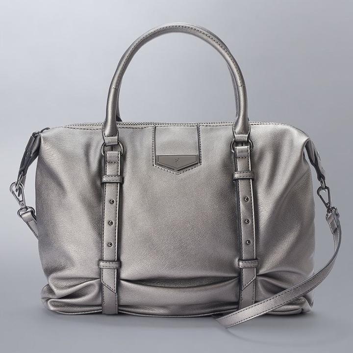Simply Vera Vera Wang Palermo Shopper, Women's, Dark Grey