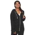 Juniors' Plus Size So&reg; Zip-up Hoodie, Teens, Size: 2xl, Oxford