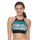 Women's Adidas Don't Petal For Less Crop Top, Size: Medium, Turquoise/blue (turq/aqua)