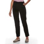 Petite Croft & Barrow&reg; Perfectly Slimming Straight-leg Corduroy Pants, Women's, Size: Xxl Long, Black