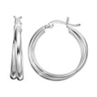 Pure 100 Double Hoop Earrings, Women's, Grey