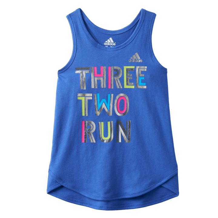 Toddler Girl Adidas Graphic Tank Top, Size: 3t, Med Blue