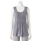 Women's Croft & Barrow Scoopneck Tank, Size: Medium, Grey