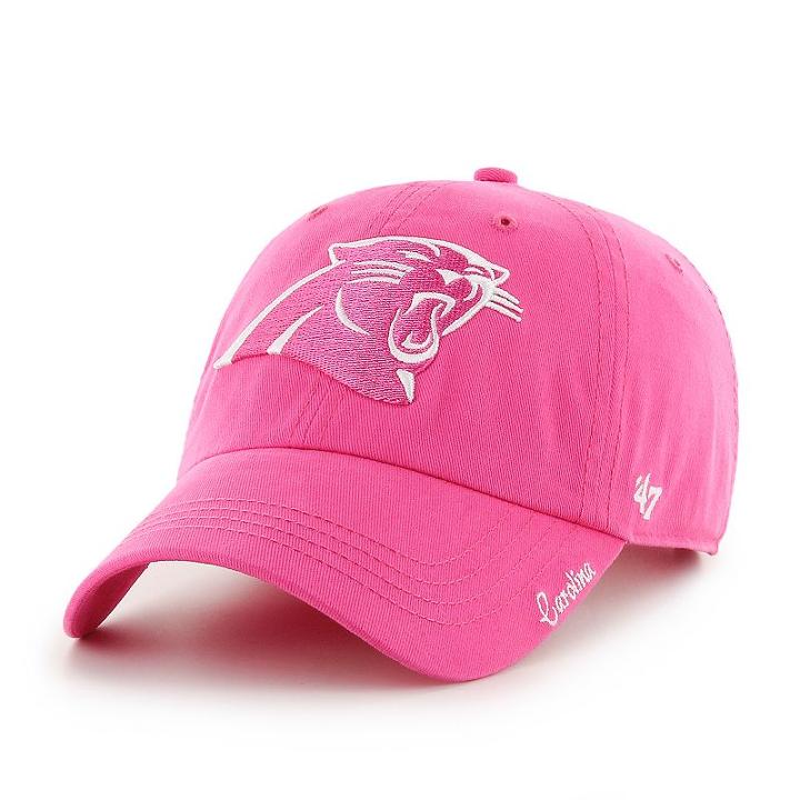 Women's '47 Brand Carolina Panthers Miata Clean Up Adjustable Cap, Pink