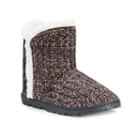 Muk Luks Women's Lug Bootie Slippers, Size: Large, Brown