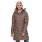 Women's Columbia Icy Heights Hooded Down Puffer Jacket, Size: Medium, Dark Beige