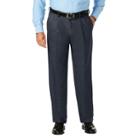 Big & Tall J.m. Haggar Premium Classic-fit Stretch Sharkskin Pleated Dress Pants, Men's, Size: 44x32, Dark Blue