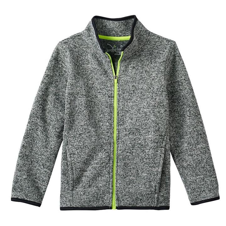 Boys 4-10 Jumping Beans&reg; Sweater Fleece Zip Jacket, Boy's, Size: 5, Black