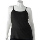 Juniors' Plus Size So&reg; Satin-trim Tank Top, Girl's, Size: 1xl, Black