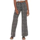 Juniors' Joe B Mid-rise Printed Peached Wide-leg Pants, Teens, Size: Xl, White