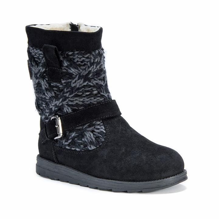 Muk Luks Gina Women's Water-resistant Boots, Girl's, Size: 9, Grey (charcoal)