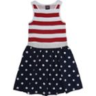 Girls 4-6x French Toast Americana Fit & Flare Dress, Girl's, Size: 6, Blue (navy)