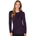 Women's Cuddl Duds Fleecewear Crewneck Top, Size: Xl, Med Purple