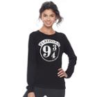 Juniors' Harry Potter Platform Graphic Sweatshirt, Teens, Size: Large, Black