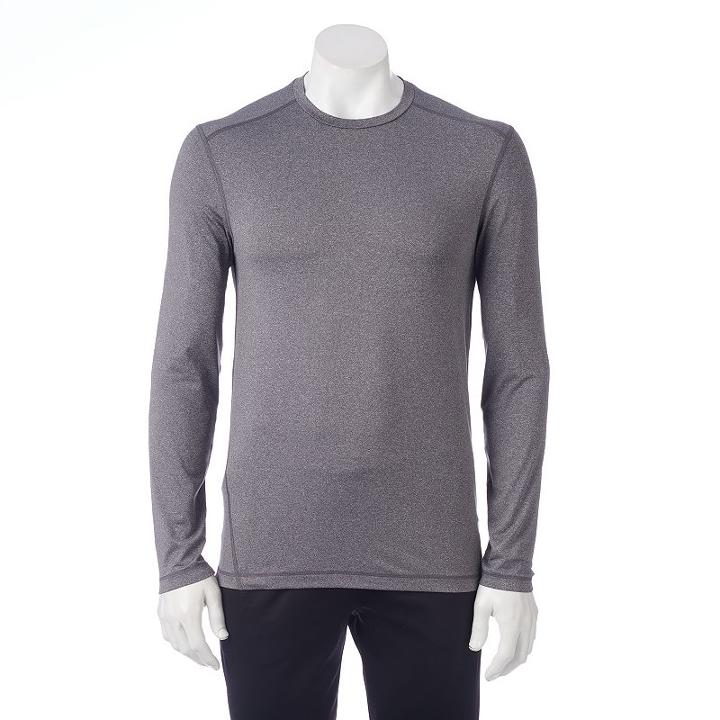 Men's Tek Gear&reg; Base Layer Tee, Size: Small, Grey