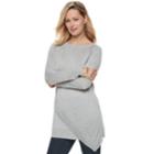 Women's Apt. 9&reg; Asymmetrical Tunic, Size: Medium, Med Grey