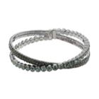 Simply Vera Vera Wang Simulated Crystal Flexible Cuff Bracelet, Women's, Black