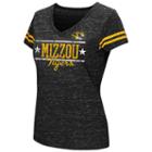 Juniors' Campus Heritage Missouri Tigers Double Stag V-neck Tee, Women's, Size: Large, Oxford
